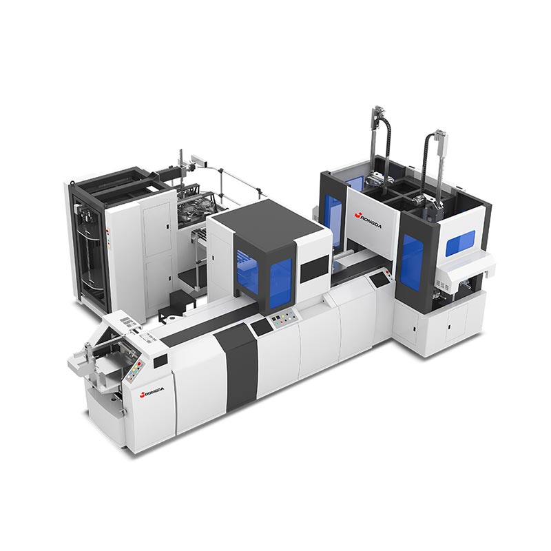 Machine de fabrication de cartons rigides automatique à double station